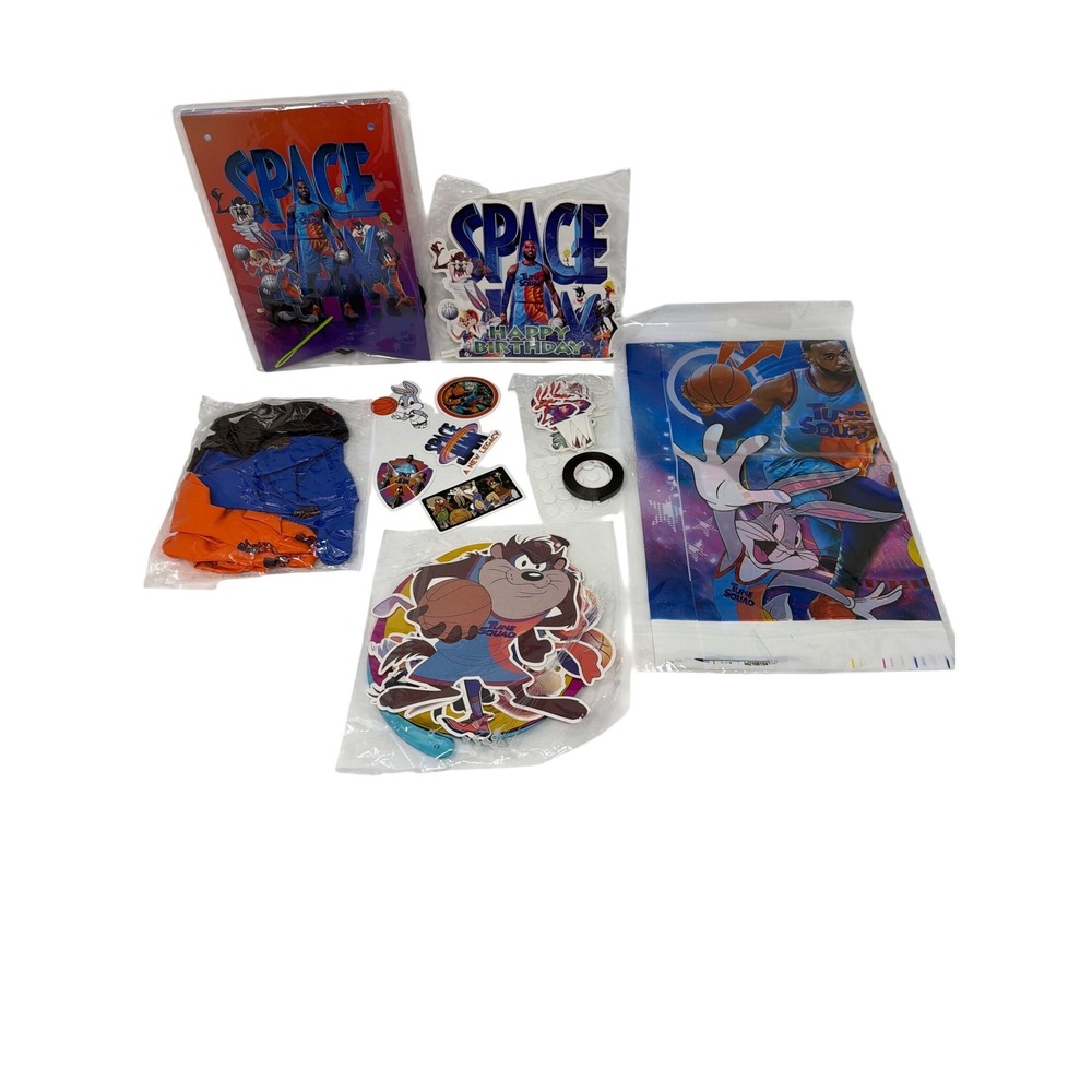 Space Jam A New Legacy Birthday Party Supplies Set Multicolor OS Decorations